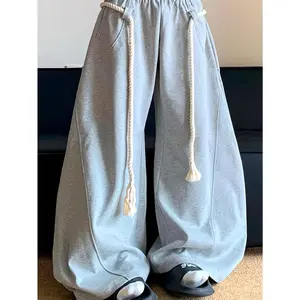 Men's Fashionable Spring To Summer Loose Fit Wide Leg Casual Sweatpants