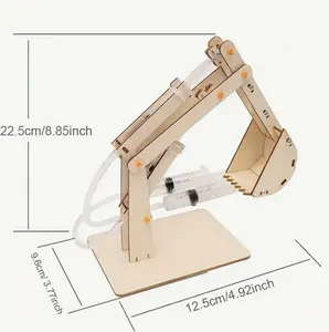 DIY Wood Craft Hydraulic Excavator Toy Kit wooden puzzle