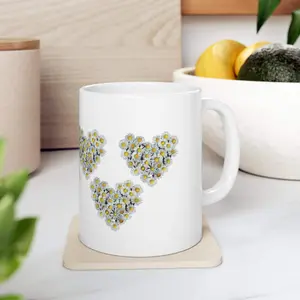 Daisy Heart 11 oz Mug for Galentine's