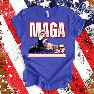 Limited Edition UNSTOPPABLE MAGA T-Shirt - President Donald Trump Fist Raised Graphic Tee