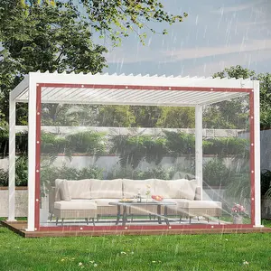 8x10ft Heavy Duty Waterproof Clear Plastic Tarp, Reinforced Grommet Design, Multi-Use Tarpaulin for Garden, Roof and Outdoor Enclosures