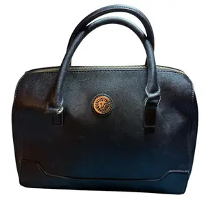 Anne Klein Classic Navy Blue Satchel - Structured Design with Signature Logo for Everyday Use & Versatile Fashion