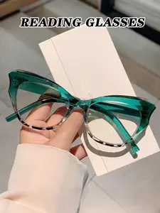 Minimalist Butterfly Cat Eye Reading Glasses, Anti-Blue Light HD Presbyopic Eyewear, AC Lens, PC Frame, Full Rim, for Men And Women, High Definition Glasses