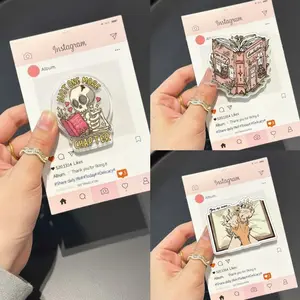 Dark Academia Book Grip Set | Just One More Chapter, Bookstore & Holding Hands Designs | Magsafe Holders for Book Lovers