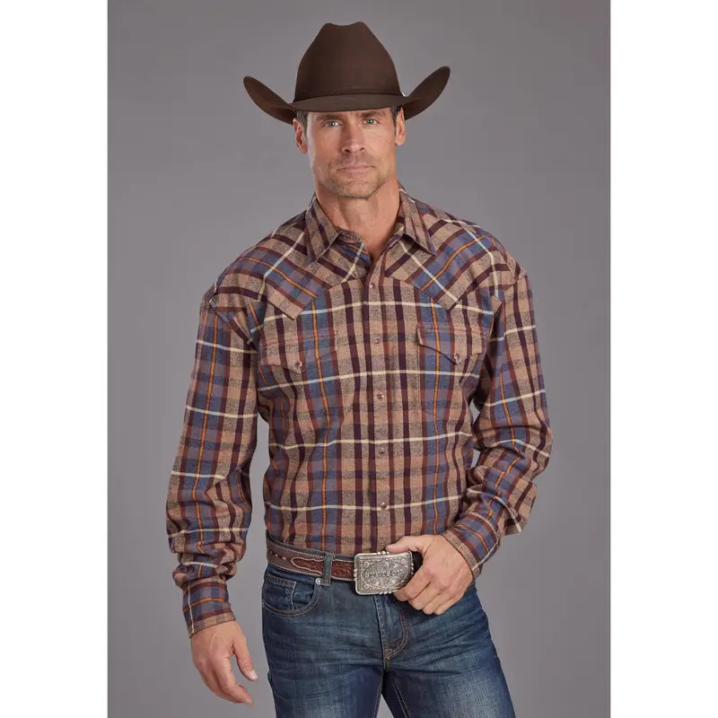 Men's Stetson Flannel Long Sleeve Western Shirt