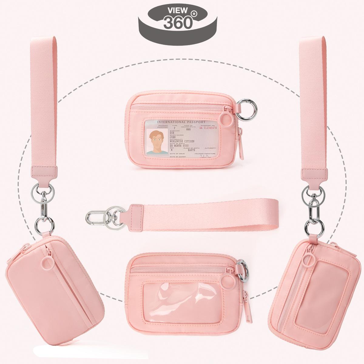 Fashionable Highland Cow Print Clear Window Zipper Coin Purse | Casual Versatile Wristlet Wallet for Women