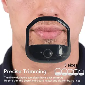 Beard Styling Template 5-Piece Set, Styling Tool Set for Perfect Grooming, Easy Clear Beard Guidance for Men, Ideal for Professional & Personal Use