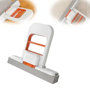 Mini Mop, 2025 New Upgrade Mini Portable Self-Squeezing Mop, Mini Mops for Small Spaces, Wet and Dry Use Cleaning System Small Mops for Bathroom Kitchens Desktop Glass (Orange )