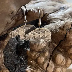 Silverplate Southwest Tribal style Bear earrings (STYLE 4)