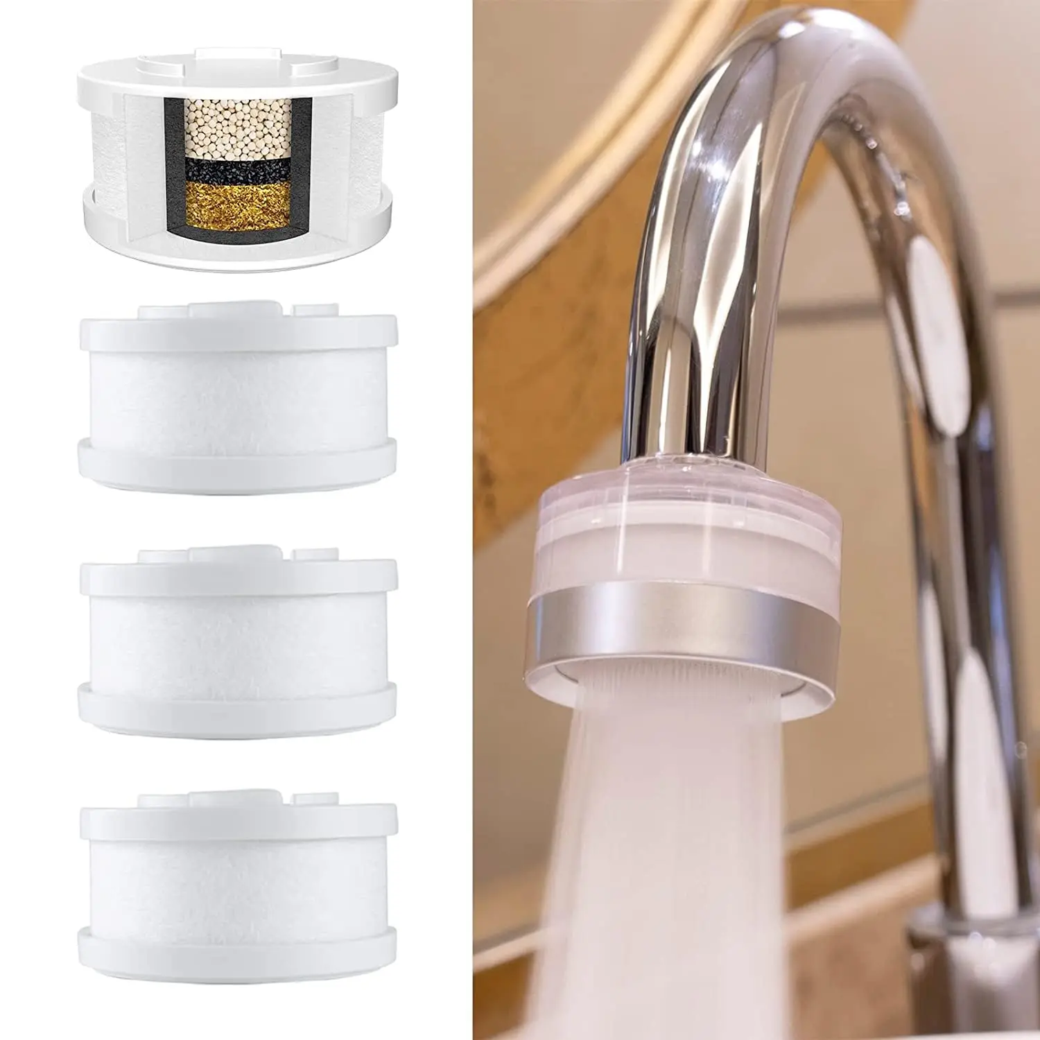 TWF 2.0 Cold Filtration Faucet Sink Faucet, 99% Chlorine & Remover, Hardness Softener, Skin-Relieving Purifier for Sensitive Skin, Cold Filtration Faucet Mounts