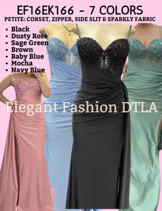 💎 Elegant Fashion 💎 EF1K166 Corset Gown w/Slit _