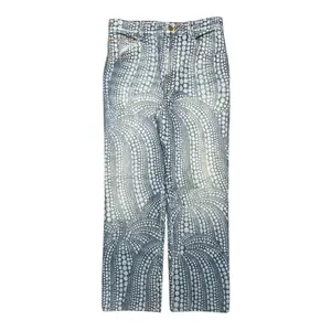 Women's Louis Vuitton x Yayoi Kusama Indigo All-Over Dots Pumpkin Jeans, Women's Bottoms Pants, Stylish Streetwear Clothes