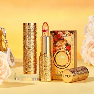 Crystal Flower Color Changing Lipstick, Temperature Activated Moisturizing Lip Balm, Long-Lasting Transfer-Proof Hydrating Lip Care for Fall & Winter