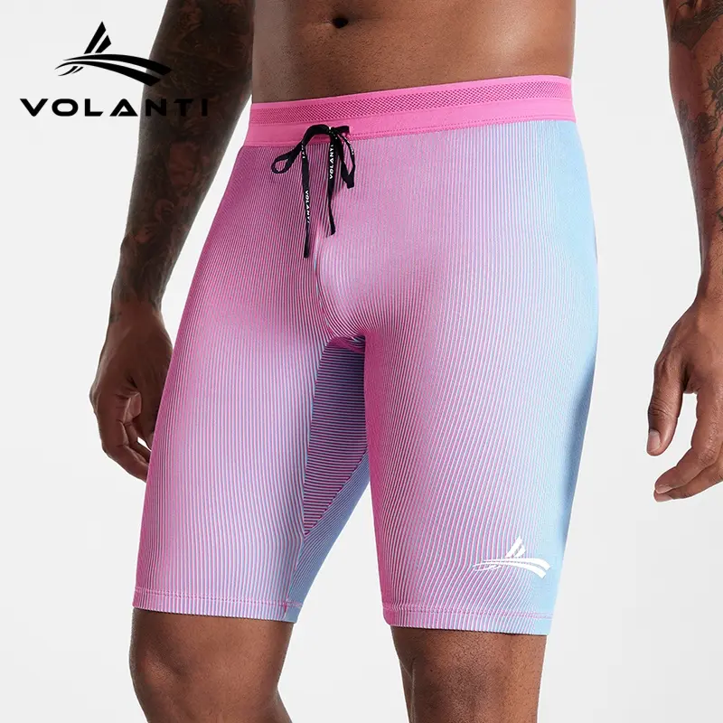 Volanti Smart Spin Series Men's Marathon Racing Compression Shorts Quick-drying, breathable, moisture-wicking, and dynamically supportive, suitable for summer road running, track and field, gym training, and high-intensity exercise (back waistband zipper)