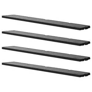 Suncast 4 Pack Horizontal/XL Vertical Shed Shelf Kit Wall Outdoor Storage, Black