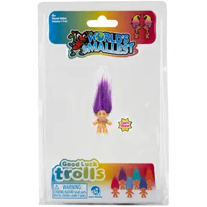 World's Smallest Trolls - Purple Hair