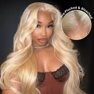 【Live Sale】UNice Hair 200% Density 613 Blonde  Full Lace Wigs Transparent Lace Human Hair Wigs Part Anywhere 100% Virgin Hair
