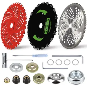 9" x 36 Teeth Carbide Tipped Blades 9" x 20T Tooth Brush Blades 10" x 80T Carbide Tip Blades with Adapter Kit Trimmer Head fit for WeedEater