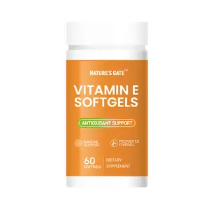 Vitamin E Softgels 400 IU – Antioxidant Support for Skin, Heart & Immune Health – Non-GMO, Gluten-Free, 60 Softgels"