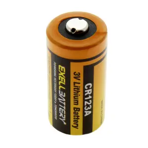 Exell Battery 3V Lithium Battery EB-CR123A Ideal for Flashlights, Cameras, High Drain Devices - Photo Battery Long-lasting Power & Rapid Flash Recovery