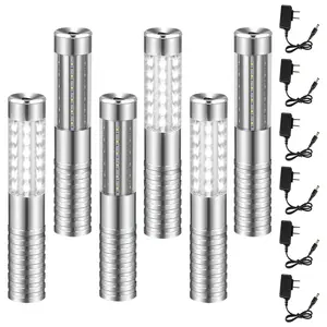 6 Pack LED Stage Light Bottle Girl Service Light Strobe Baton Light Rechargeable Bottle Service Sparklers Stick Reusable Champagne Bottle Handheld LED for Club Stage Nightclub Party Concert Event Bar Outdoor