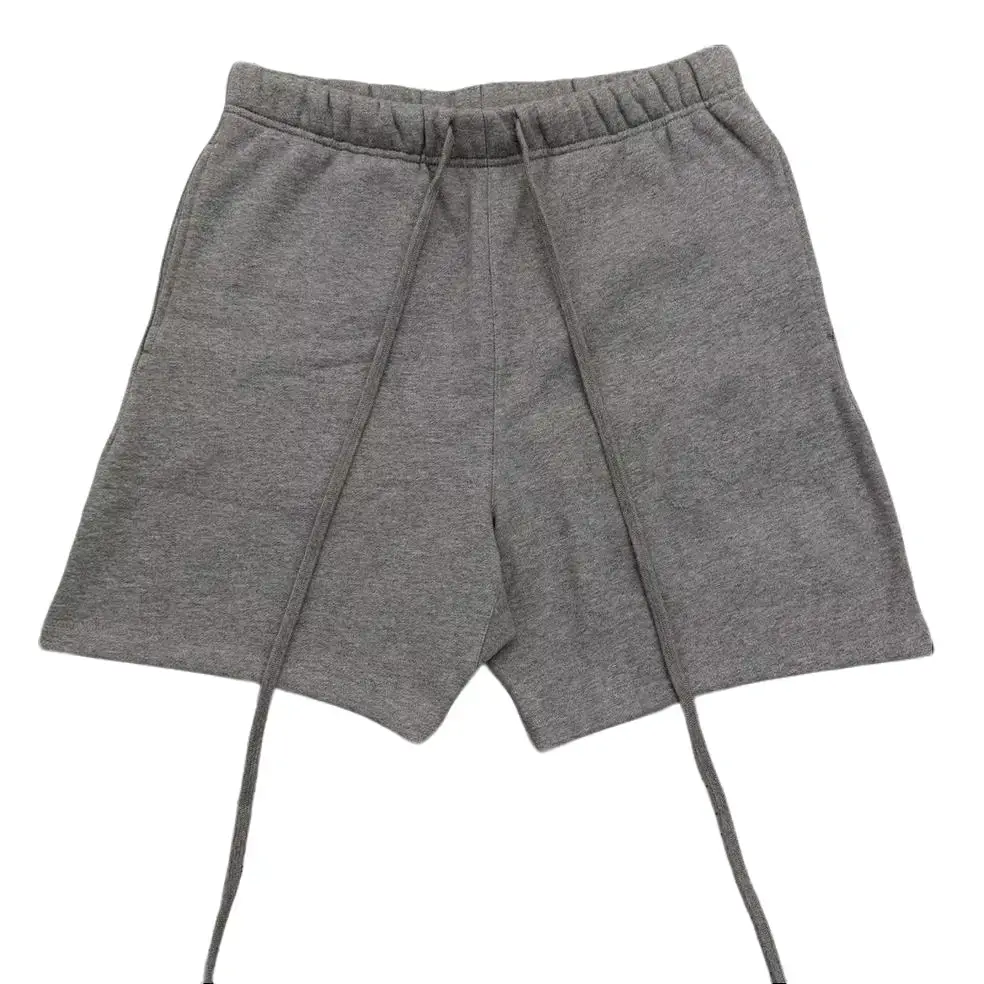Unisex Dark Gray Sweatshort Cotton Casual Shorts Elastic Waist Drawstring Loose Fit Casual Summer Streetwear for Workout & Daily Wear Menswear
