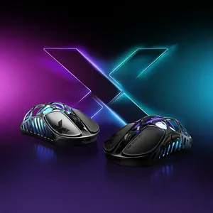 GravaStar Mercury X Wireless Gaming Mouse – 32,000 DPI PAW 3950 Sensor, 1000Hz Polling Rate, Only 49g, Magnesium Alloy Hollow Frame, RGB Lighting, 5 Programmable Buttons