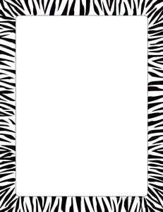 SHAPES ETC. Designer Paper - Zebra Border (50 Sheet Package)