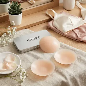 Women's Ultra-Thin Adhesive Seamless Nipple Covers Pasties - 2 Pairs Reusable Silicone Breast Petals for Invisible Coverage Under Clothing, Comfortable Skin-Friendly Discreet Fashion Accessories for Daily Wear and Special Occasions