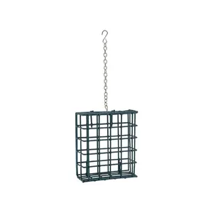 212 MAIN Small Metal Suet Cage for Wild Birds, Metal Build Bird Supply Accessory