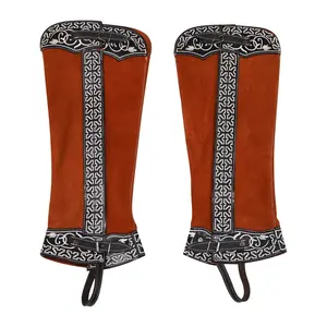 Polainas Largas De Piel Leather Long Half Chaps Cowboy