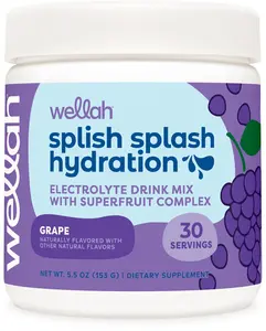 Splish Splash Hydration Electrolyte Drink Mix (Grape Flavored, 30 Servings)