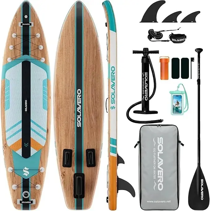 11'6"Inflatable Paddle Board with Premium SUP Board Accessories, Paddle Board with Anti-Slip EVA Deck for Youth&Adults of All Skill Levels,SUP Board with Seat for Yoga,Fishing,Surf  HLFURNITURE summerwins,home decor,camping essentials