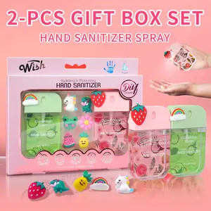 Wish Gift Box Set Power Mist Hydrating Hand Sanitizer Spray 1.5 fl oz Cute Portable Travel Size DIY Gift for Children Aroma Hygiene Products