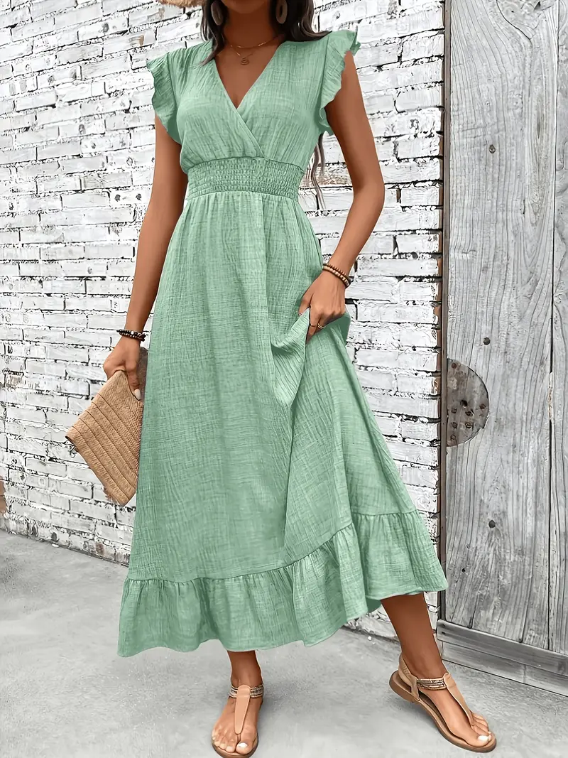 Dusky sage green dress - TikTok Shop
