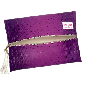 Makeup Junkie Bags - Wisteria - Handmade in Texas, Patented Lay-Flat Design, Lifetime Warranty