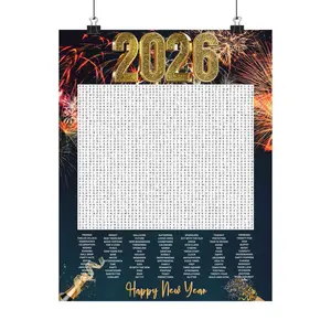 Giant New Year's Eve Word Search (word scramble). Great for family's/kids, Huge in size - up to 36x54!