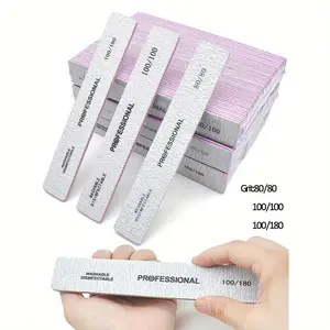 Nail Sanding File  Grits of 80/80, 100/180, Designed for Polishing And Buffing Nails During Manicures