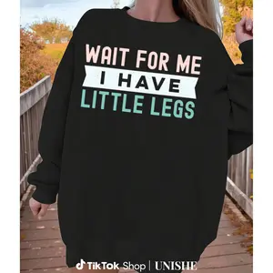 Outdoor Wear Sweatshirt – Funny Height Sarcasm Design, 100% Cotton Long Sleeve for All