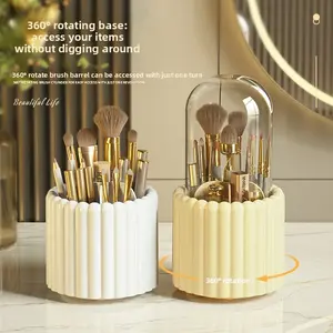 High-end cosmetic storage box, rotating pen holder, dressing table desktop large-capacity makeup brush storage rack, Makeup Organizer Box, Cosmetics Organizer Storage, Beauty Supplies Organizer