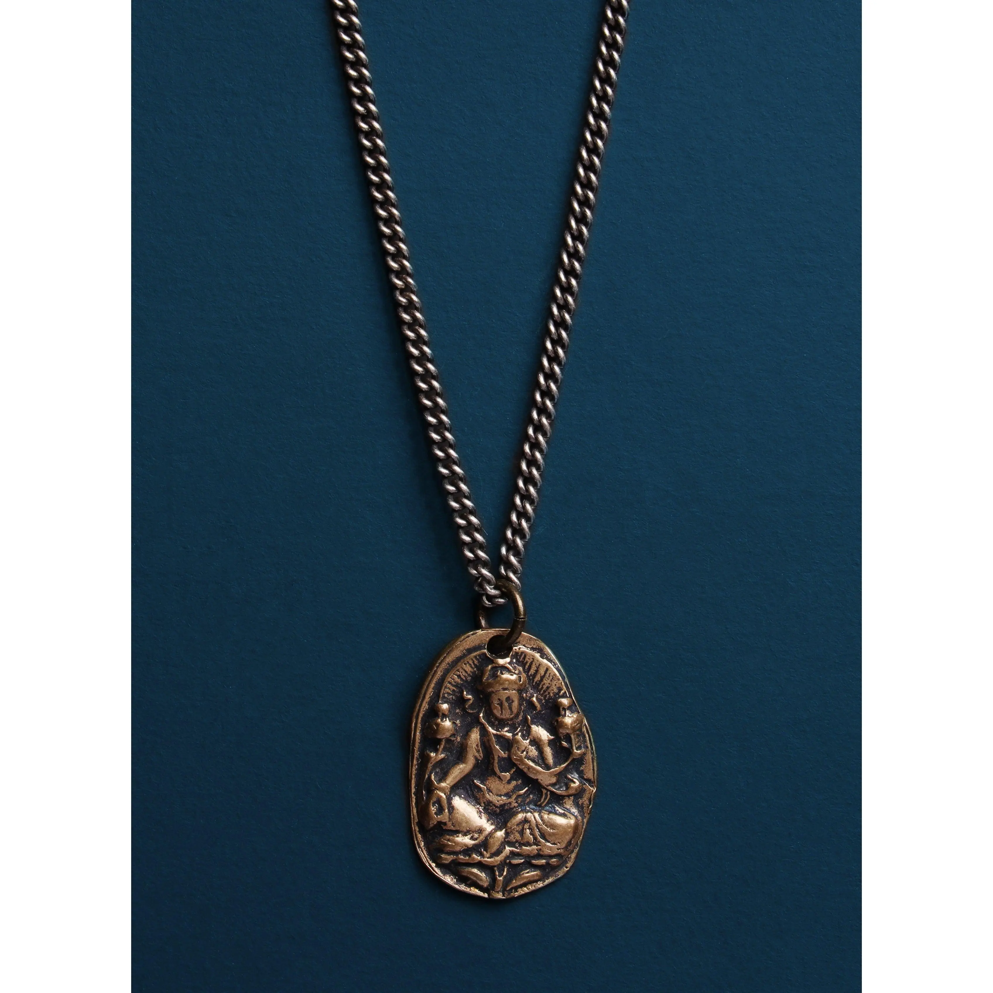 Ganesha Bronze Necklace for Men.