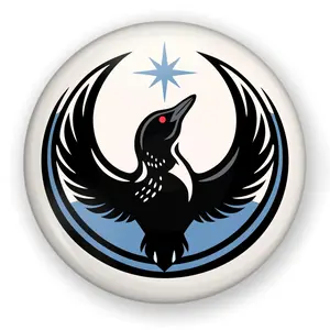 Minnesota Loon Retro Pin Button, Minnesota Loon Graphic Pin Buttons - Fashion Accessories Pins, Gifts for Him & Her