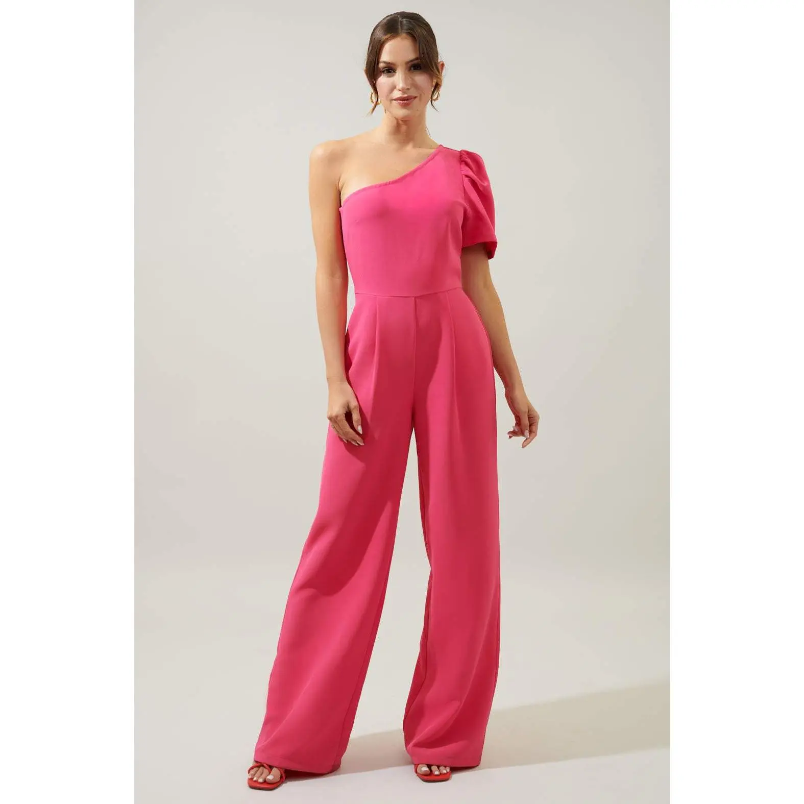 Chelsea One Shoulder Wide Leg Jumpsuit