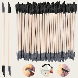 Professional Double-Ended Sanding Sticks - Heavy Duty Dual 150/280 Grit Sanding Rods with Recycled Wood Handles & Sandpaper Tips - for Woodworking, Nail Art, DIY Projects, Home - Ideal for Detailing, Gap Cleaning, Smoothing - Crafting Tools for Hobbyists