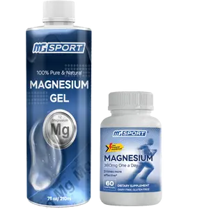 High Absorption Magnesium Supplement (60 Caps) and Magnesium Gel for Leg Cramps