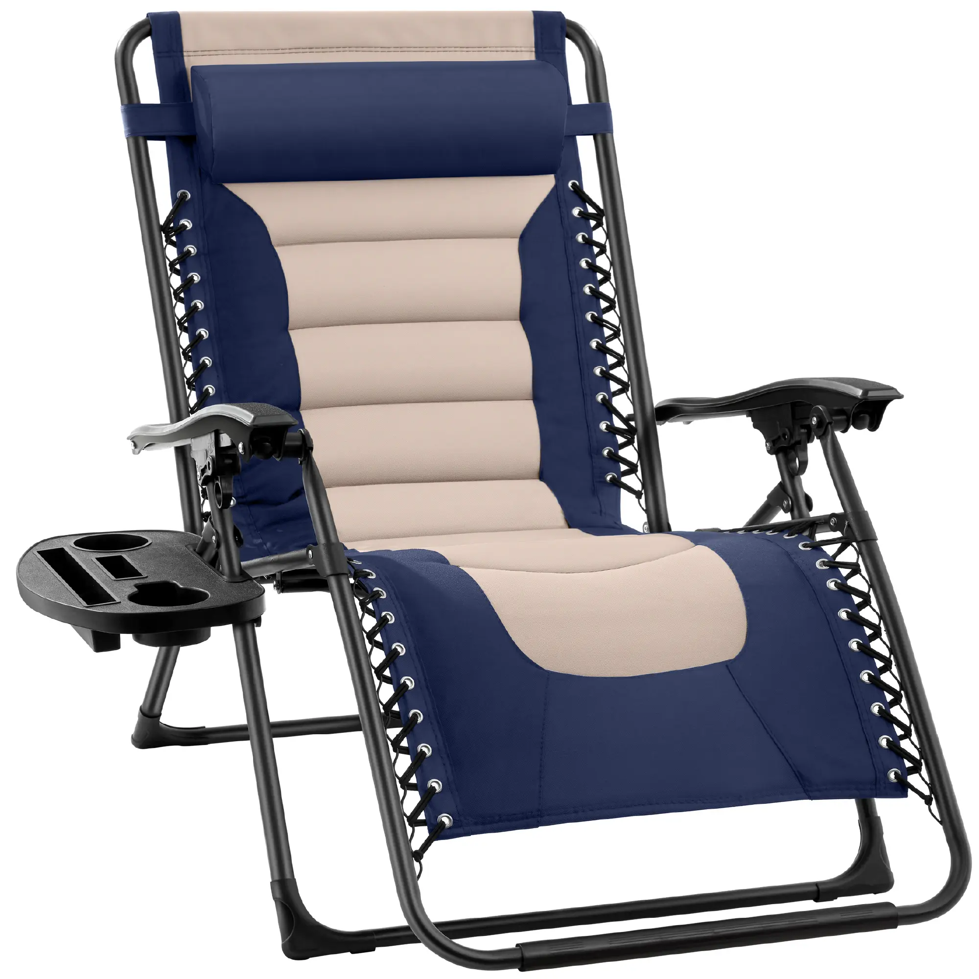 Best Choice Products Oversized Padded Zero Gravity Chair, Folding Outdoor Patio Recliner w/ Side Tray Best Choice Products Oversized Padded Zero Gravity Chair, Folding Outdoor Patio Recliner w/ Side Tray