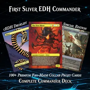 THE FIRST SLIVER – CUSTOM MTG PROXY COMMANDER DECK – PREMIUM COLLECTOR SET