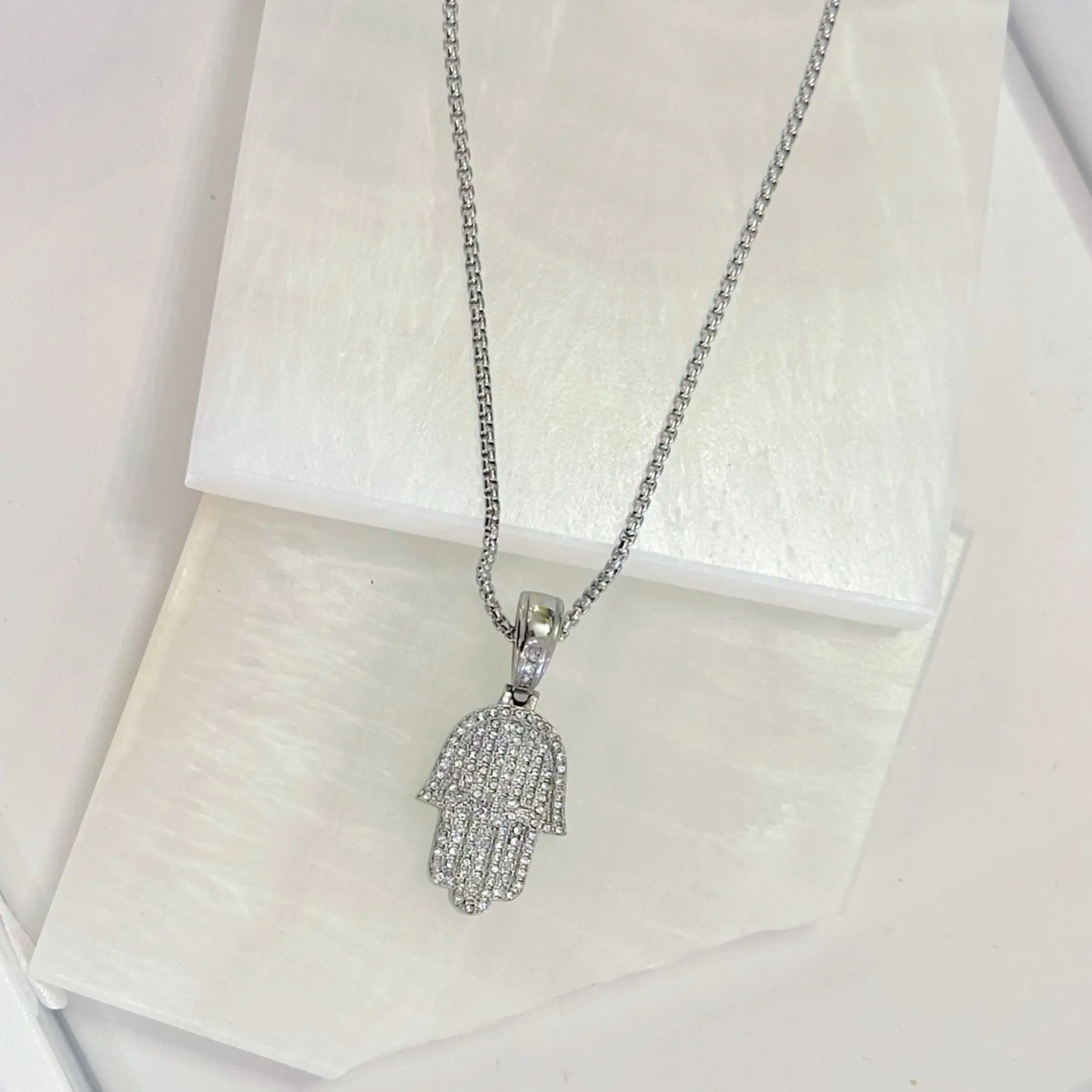 CRYSTAL HAMSA necklace