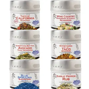 California Seasonings Gift Set - Tastes of California - Gift Set of Six Small Batch Artisanal Spice Blends