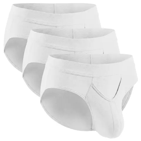 Men's Modal Briefs 3-Pack - Cotton-Free, High Elasticity, 0in V-Fly Sport Style, A-D Pouch Tailored Fit, Personalized Sizes, Medium-Rise Stay-Put Band, Soft Breathable, Gym-Ready Support for Active Days, Soft Breathable Men's Briefs